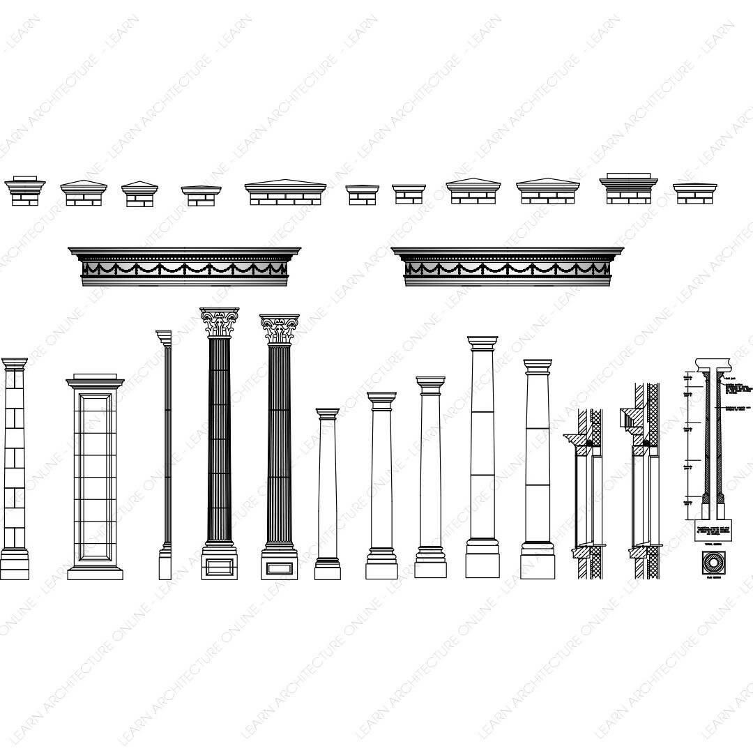 CAD Block Columns — CAD block set for architectural drawings, preview 2 of 2