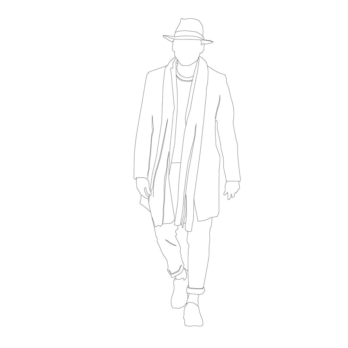 Cad Fall Streetwear People — CAD block set for architectural drawings, preview 2 of 5