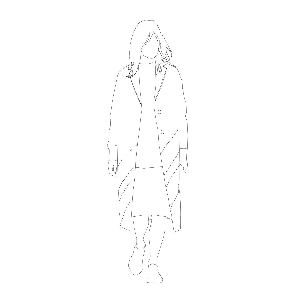Cad Fall Streetwear People — CAD block set for architectural drawings, preview 3 of 5