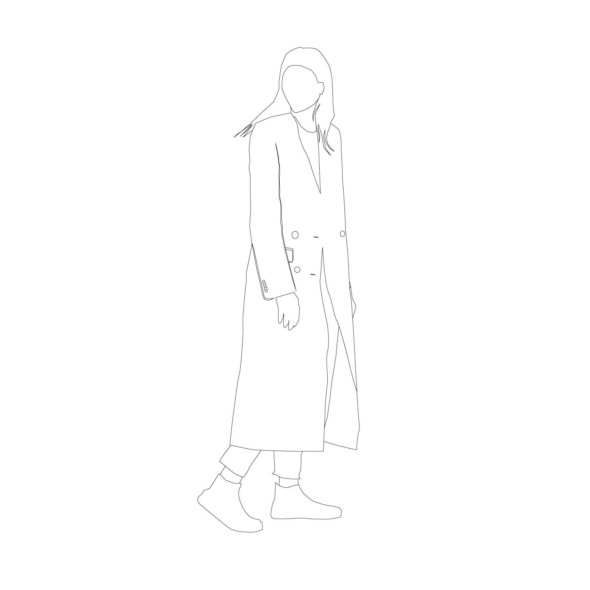 Cad Fall Streetwear People — CAD block set for architectural drawings, preview 4 of 5