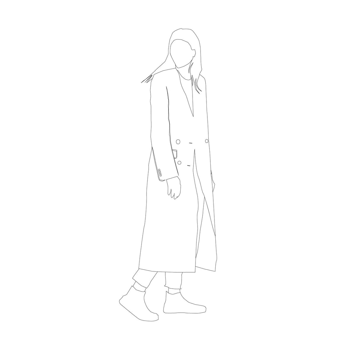 Cad Fall Streetwear People — CAD block set for architectural drawings, preview 4 of 5