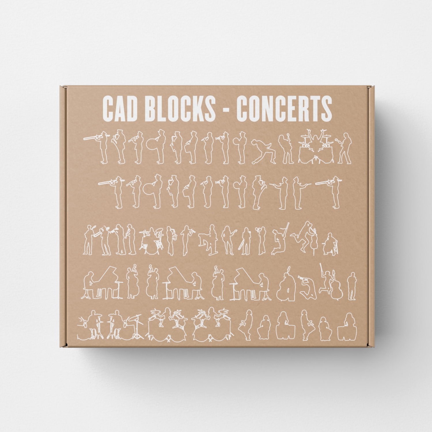 CAD Block Human Concerts — CAD block set for architectural drawings, preview 1 of 2