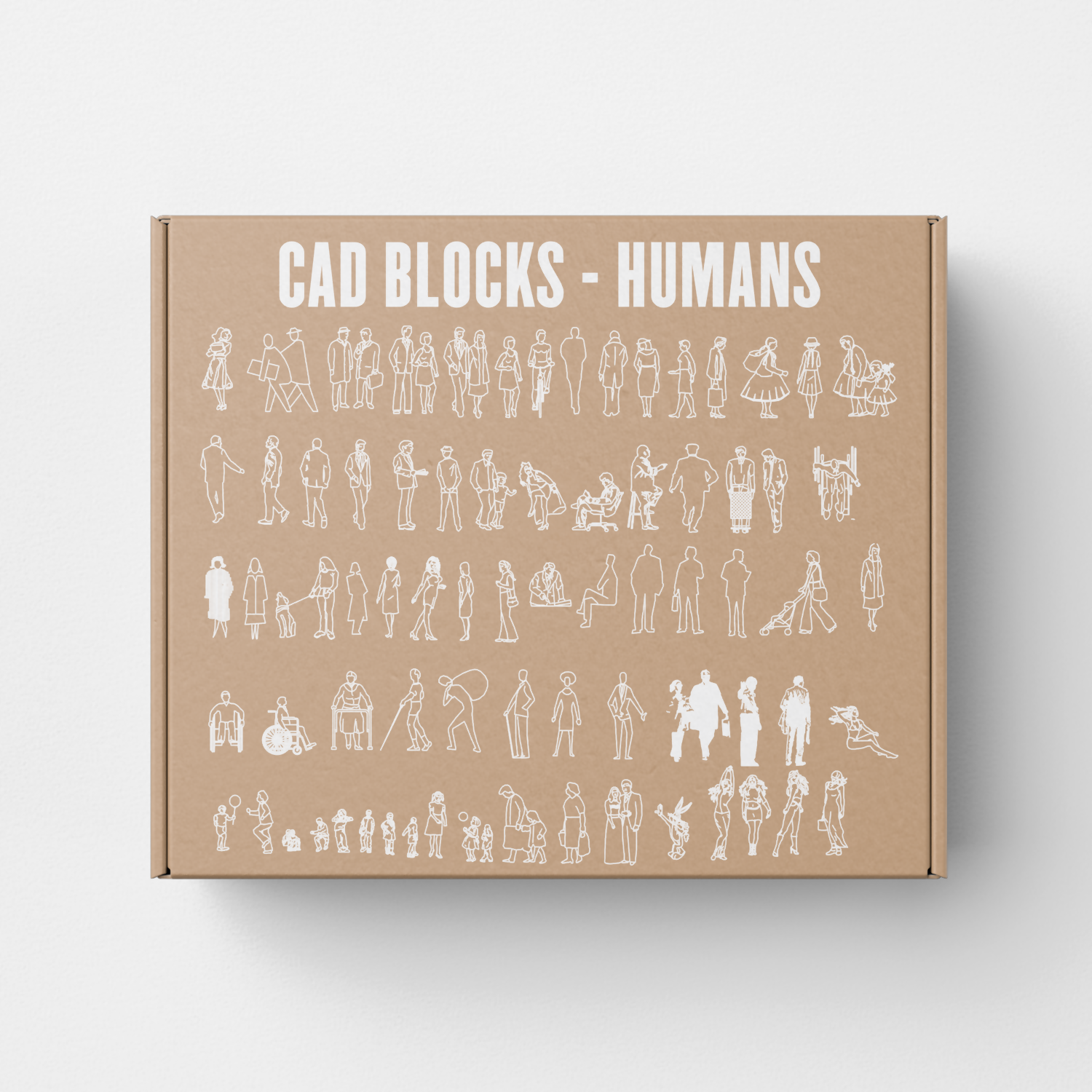 CAD Block Humans — CAD block set for architectural drawings, preview 1 of 2