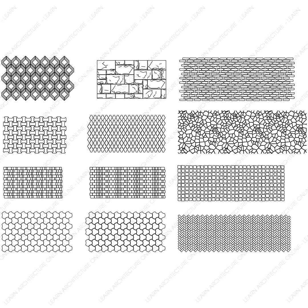 CAD Block Patterns — CAD block set for architectural drawings, preview 2 of 2
