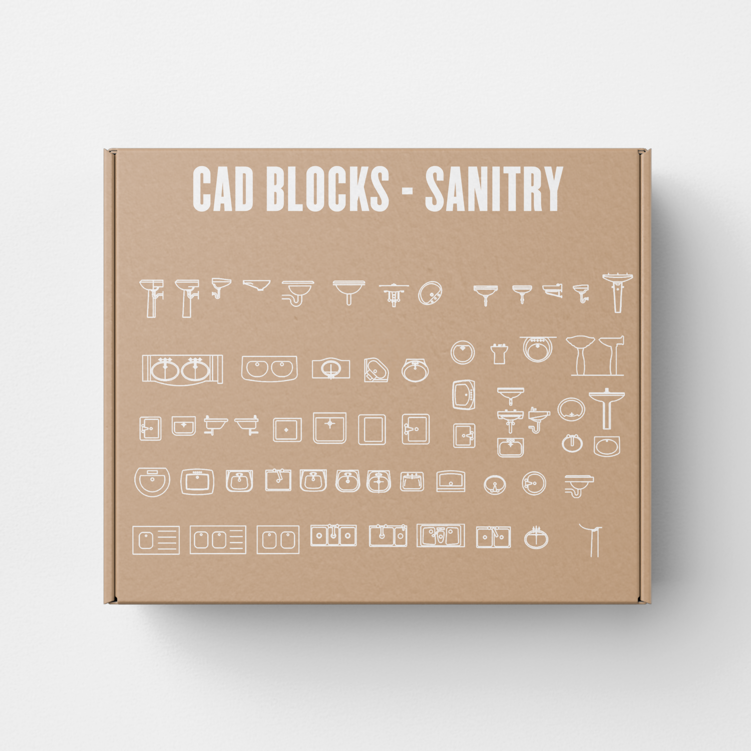 CAD Block Sanitry Blocks — CAD block set for architectural drawings, preview 1 of 2