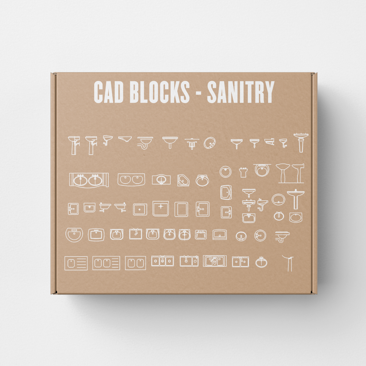 CAD Block Sanitry Blocks — CAD block set for architectural drawings, preview 1 of 2