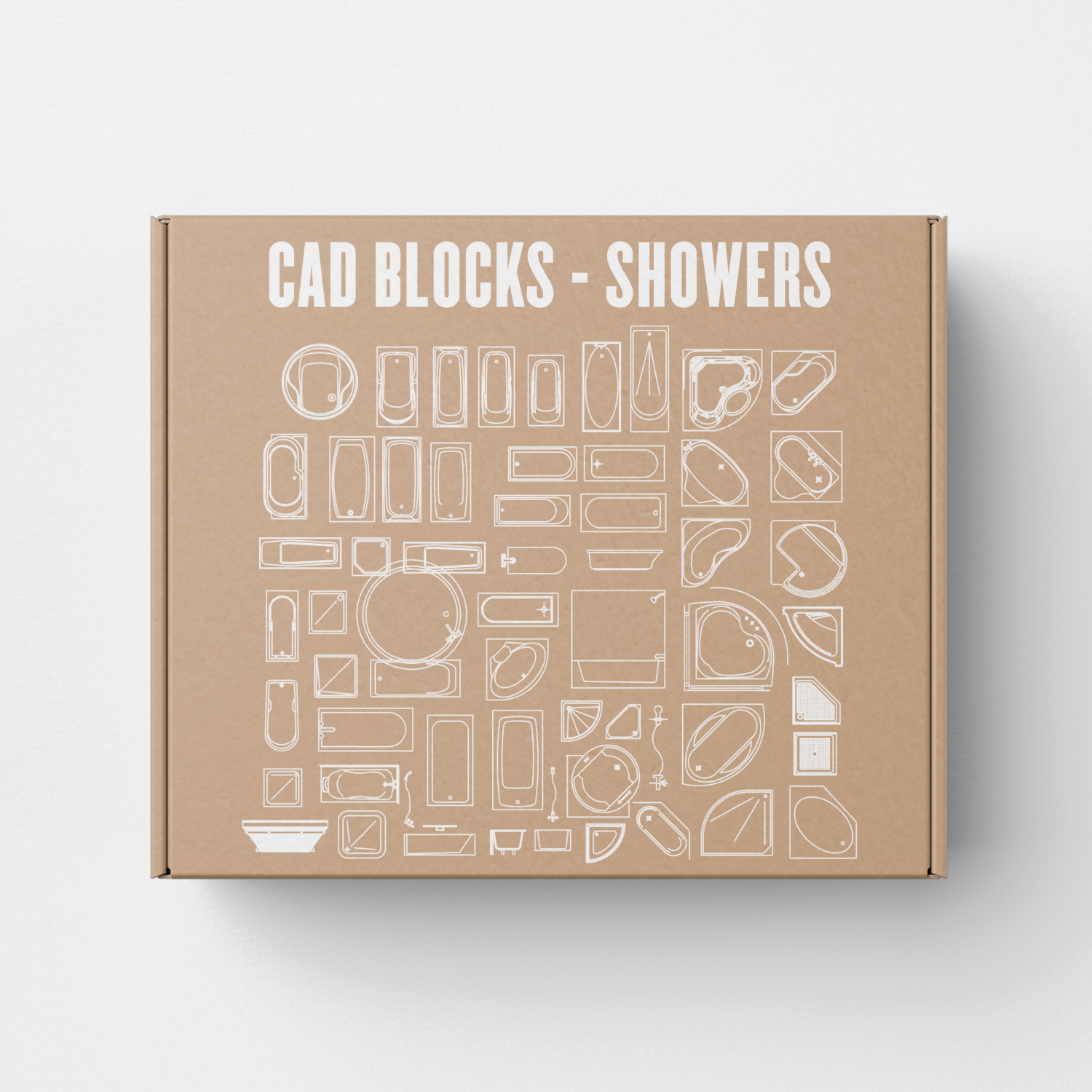 CAD Block Shower — CAD block set for architectural drawings, preview 1 of 2