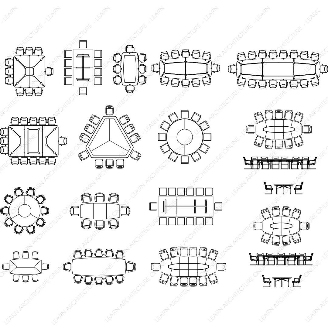 CAD Block Tables — CAD block set for architectural drawings, preview 2 of 2