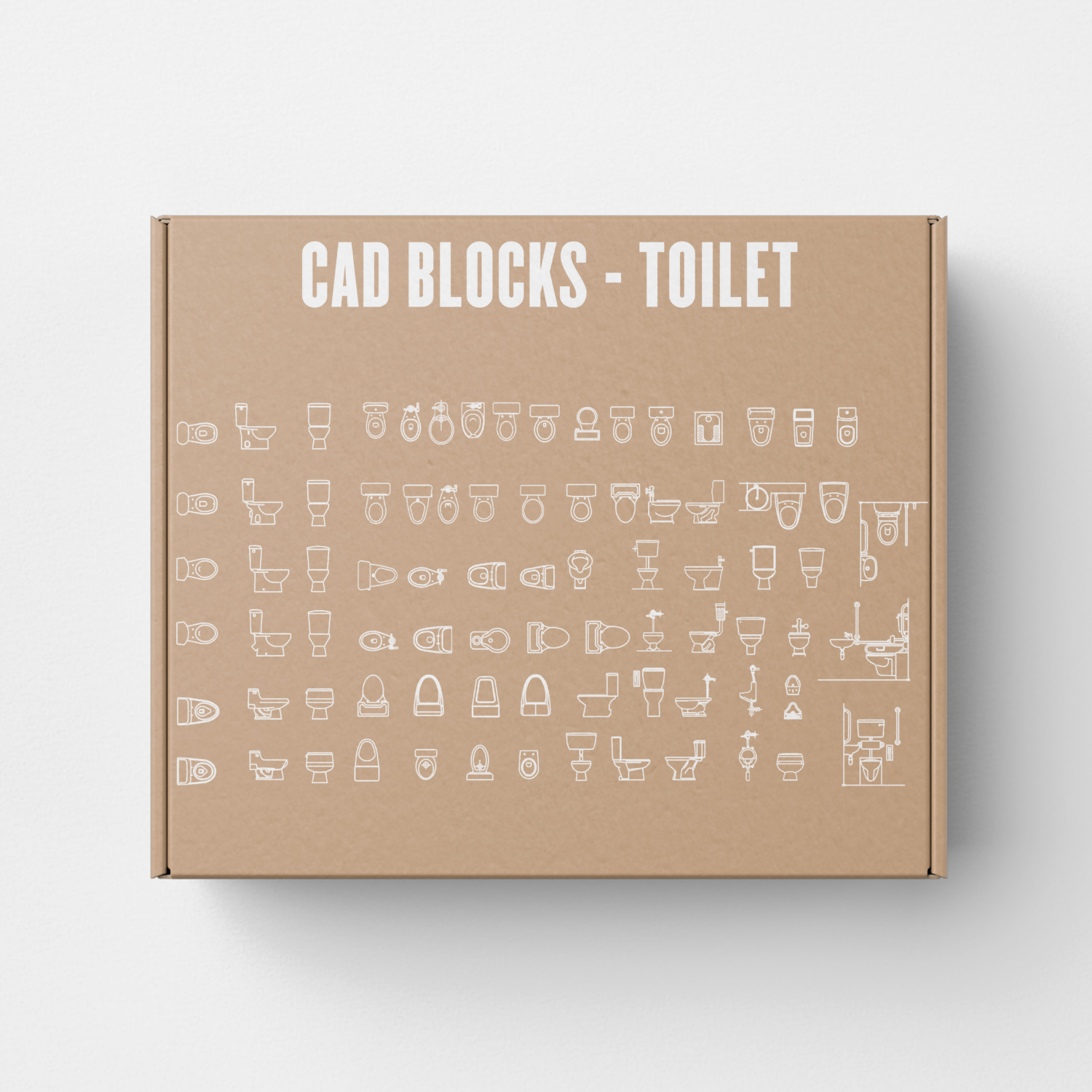 CAD Block Toilet — CAD block set for architectural drawings, preview 1 of 2