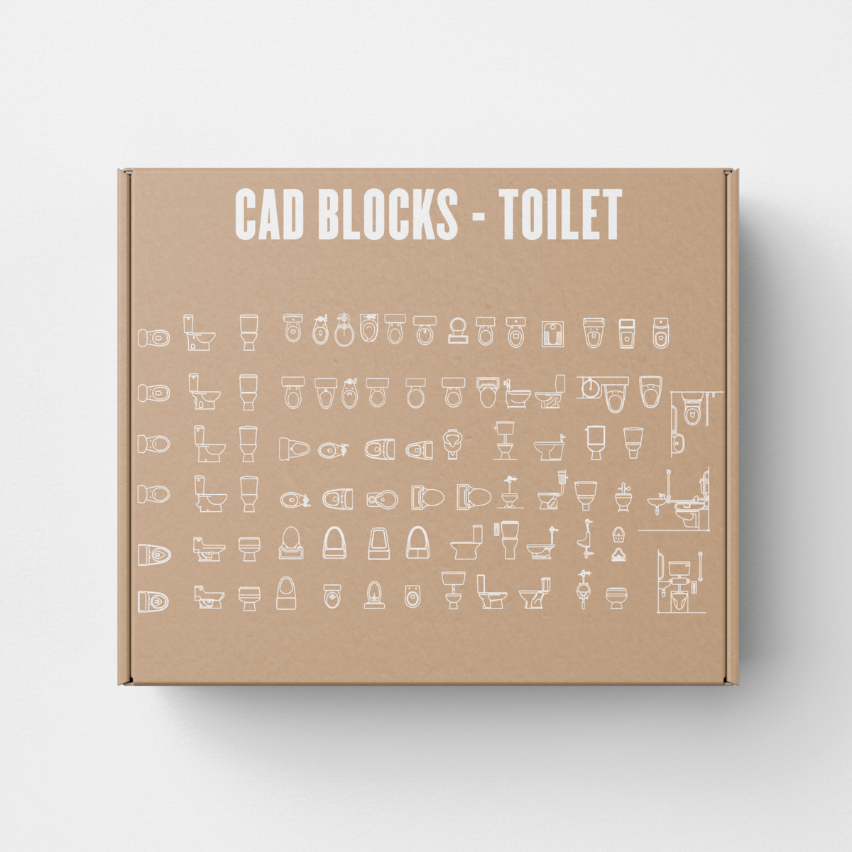 CAD Block Toilet — CAD block set for architectural drawings, preview 1 of 2