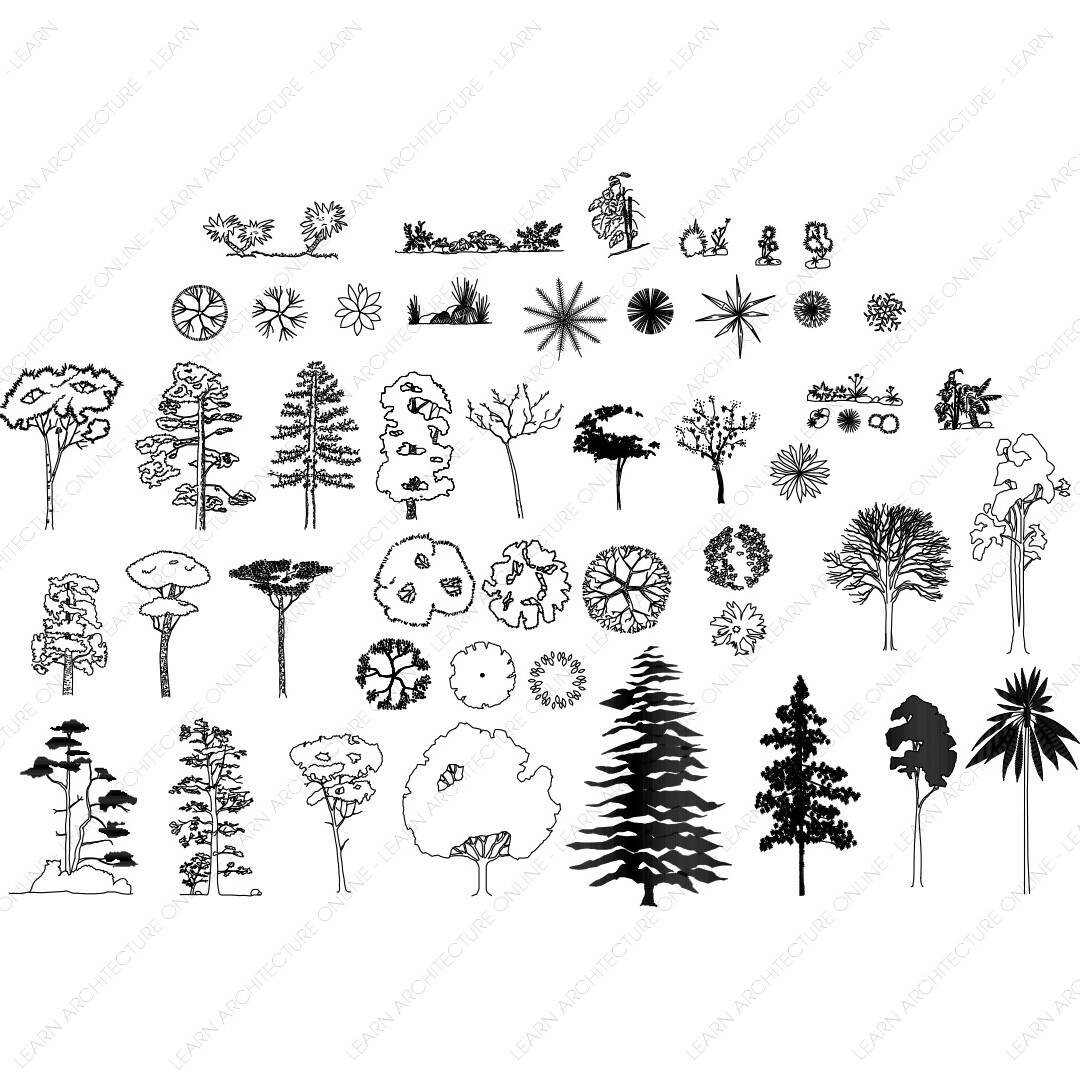 CAD Block Tree — CAD block set for architectural drawings, preview 2 of 2