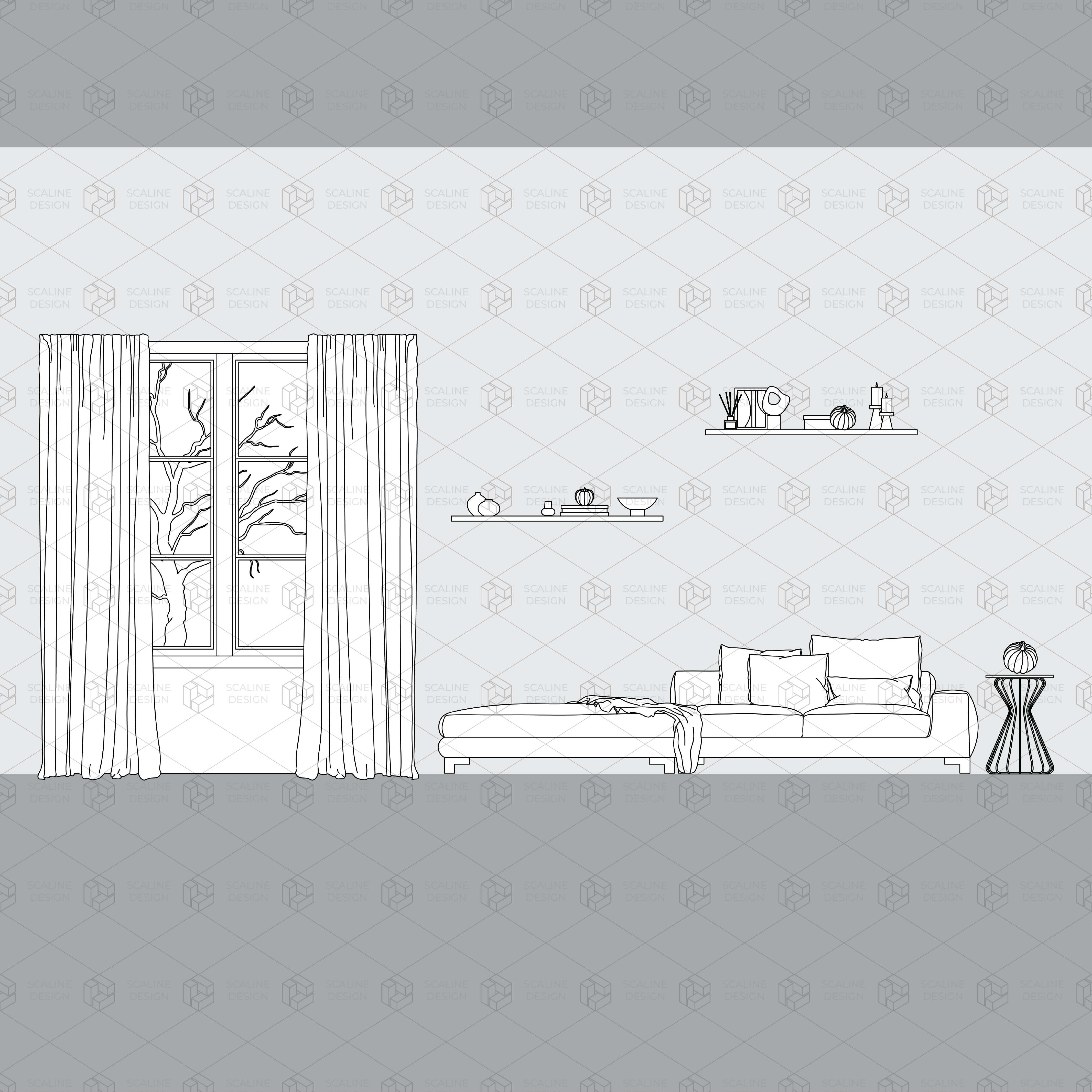 CAD & Vector Autumn and Halloween Decoration — CAD block set for architectural drawings, preview 3 of 4