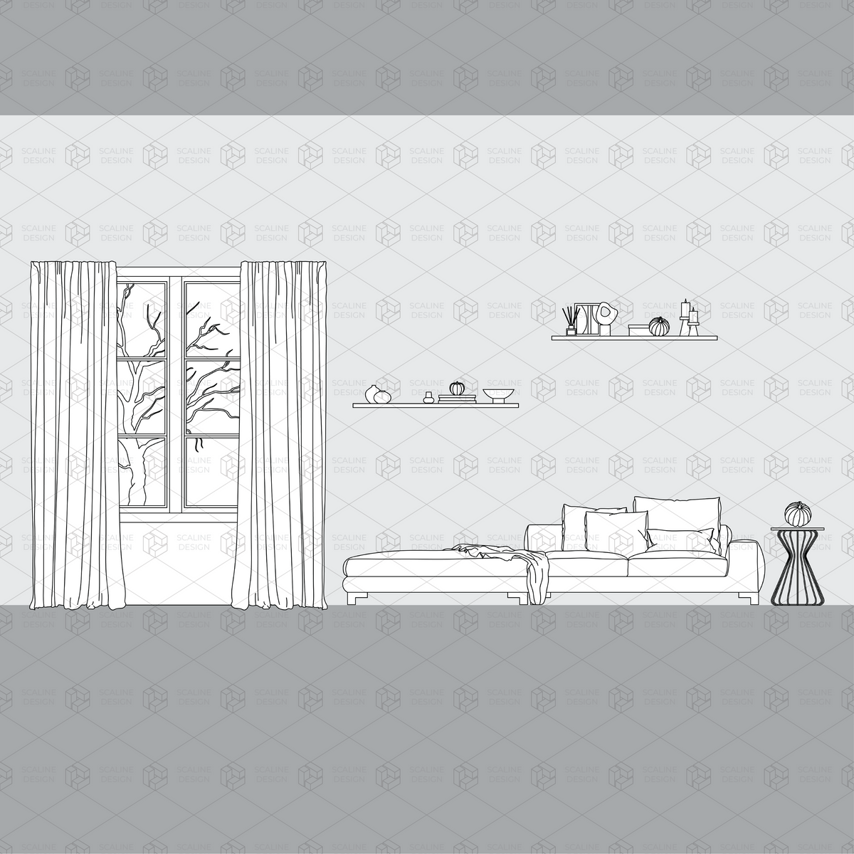 CAD & Vector Autumn and Halloween Decoration — CAD block set for architectural drawings, preview 3 of 4