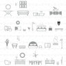 CAD & Vector Bohochic Style Home Decor — CAD block set for architectural drawings, preview 1 of 4