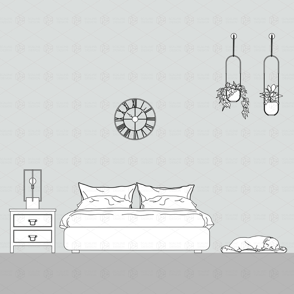 CAD & Vector Industrial Style Home Decor — CAD block set for architectural drawings, preview 2 of 5