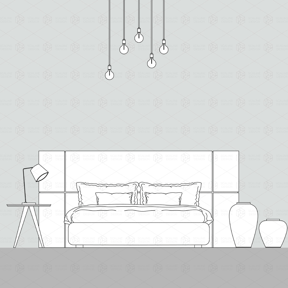 CAD & Vector Industrial Style Home Decor — CAD block set for architectural drawings, preview 3 of 5