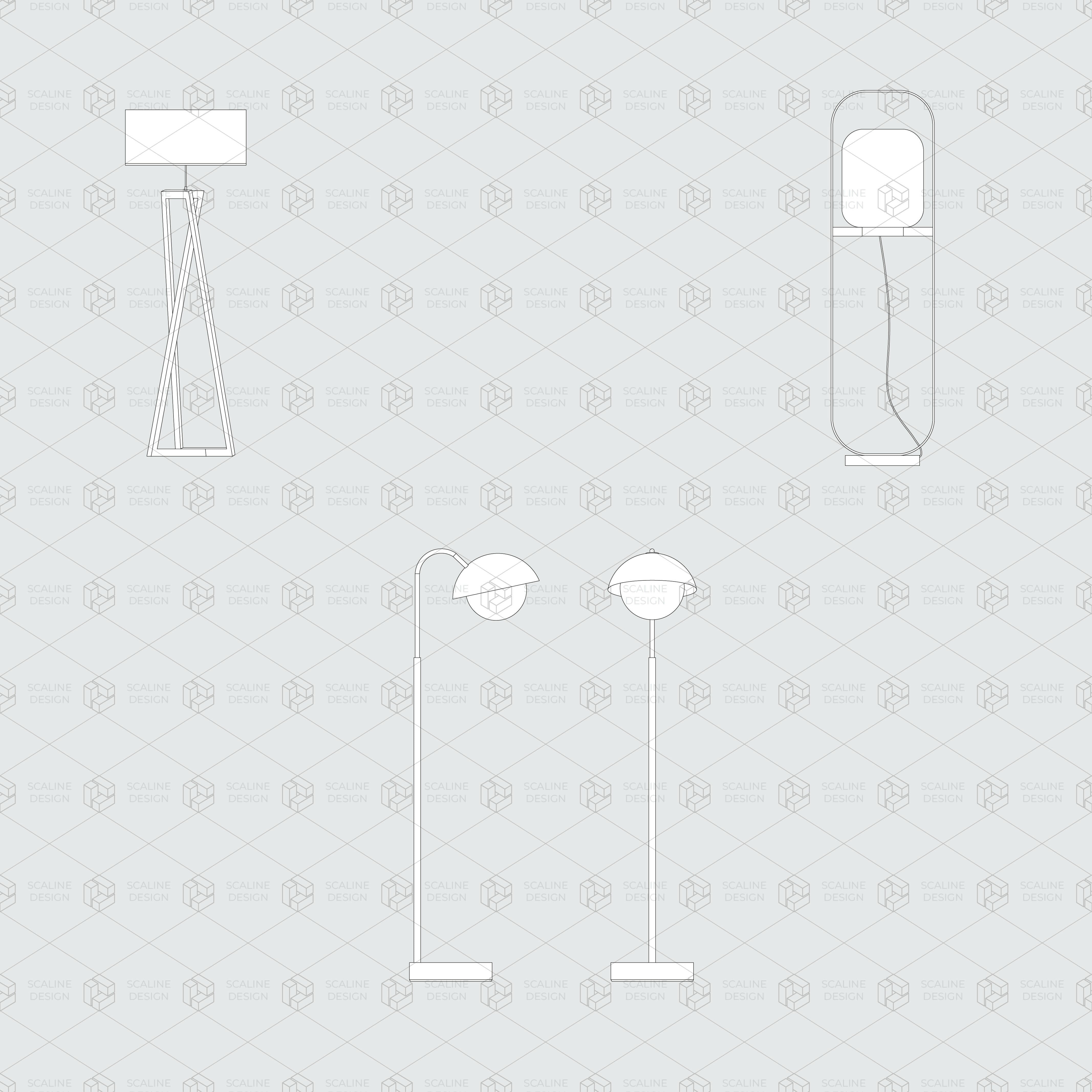 CAD & Vector Lighting Collection — CAD block set for architectural drawings, preview 4 of 4