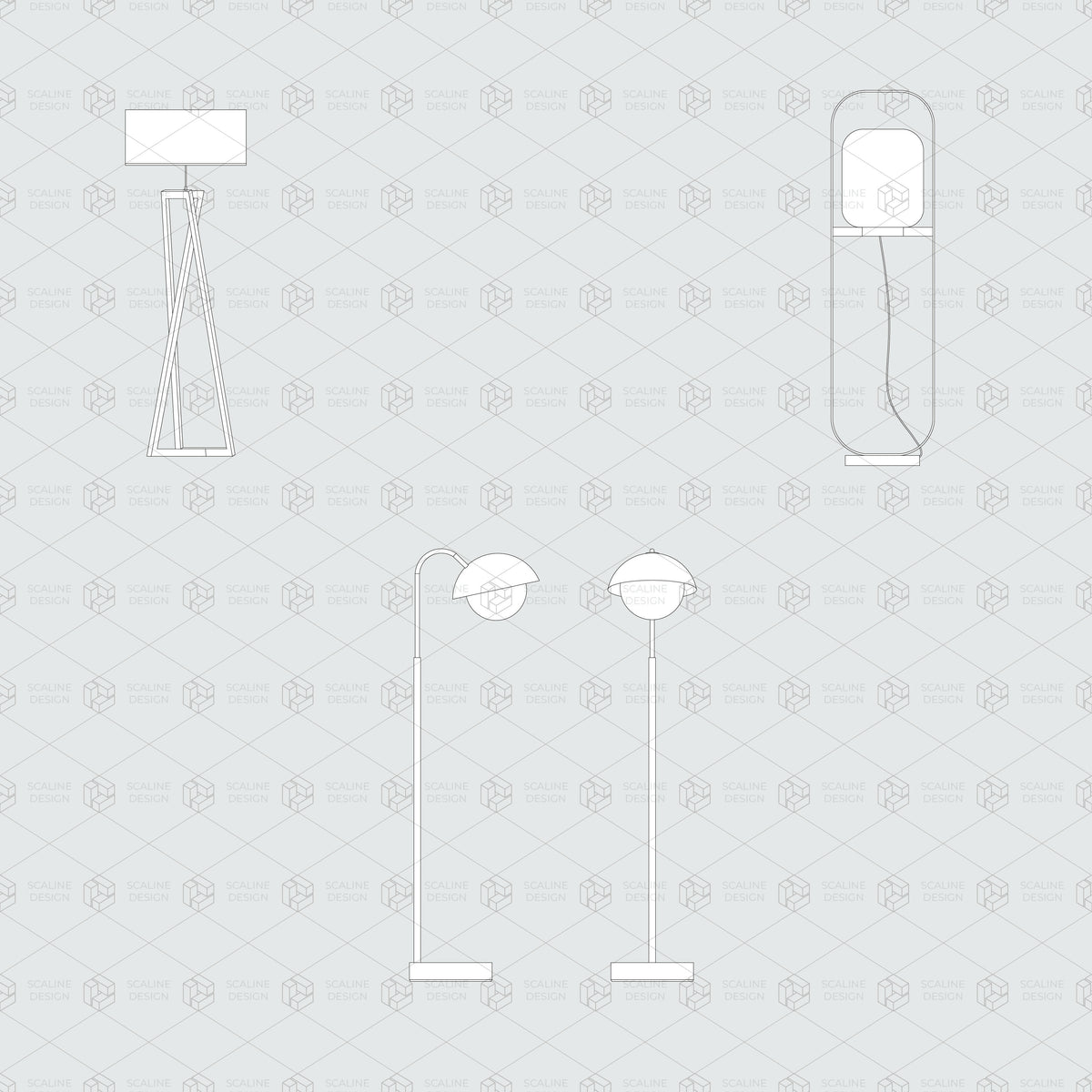 CAD & Vector Lighting Collection — CAD block set for architectural drawings, preview 4 of 4