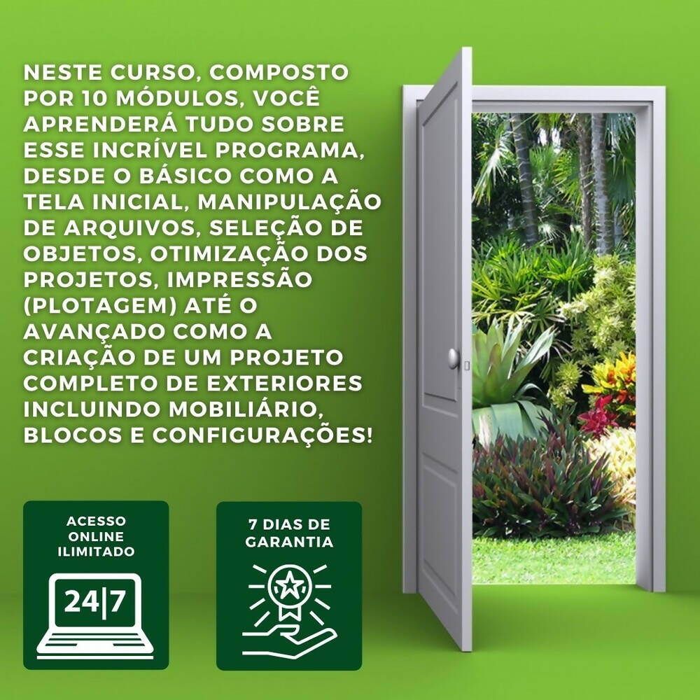 Curso Cad Área Externa Do Zero a Prancha — video course for architects, preview 10 of 10