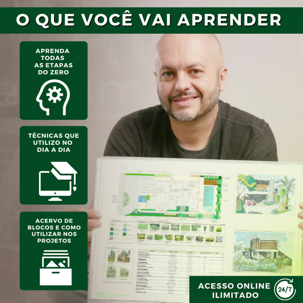 Curso Cad Área Externa Do Zero a Prancha — video course for architects, preview 4 of 10