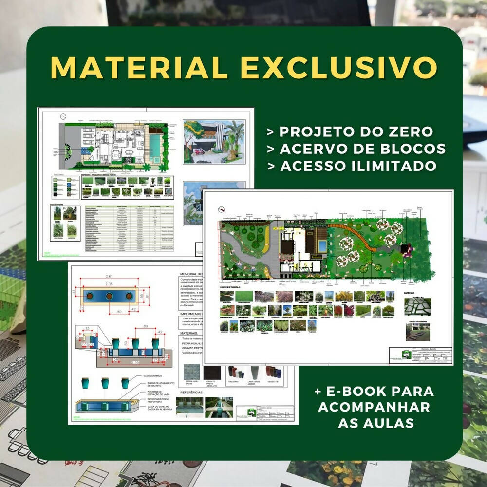 Curso Cad Área Externa Do Zero a Prancha — video course for architects, preview 8 of 10