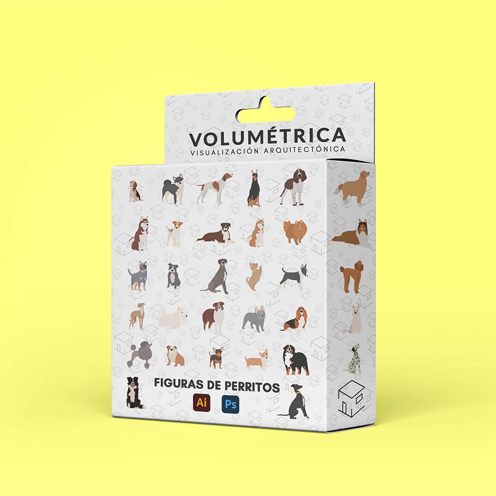 Cutout Pack I - Dog Figures — cutout pack for architectural visualisation, preview 1 of 3