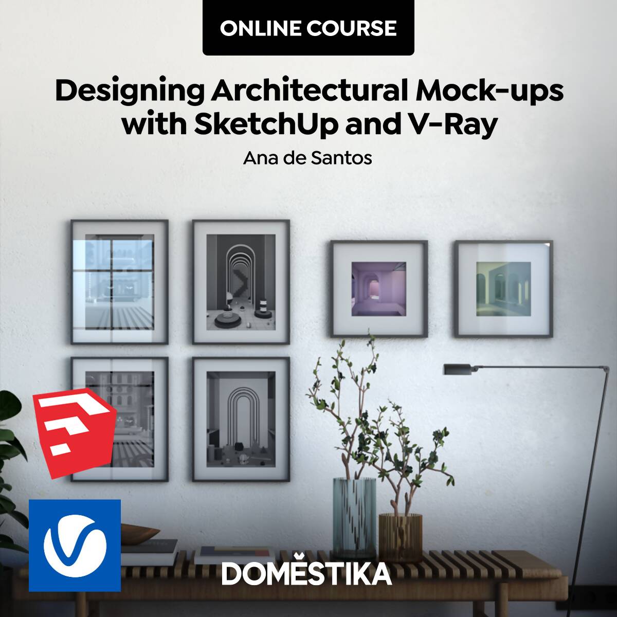 Designing Architectural Mock-ups with SketchUp and V-Ray — video course for architects, preview 1 of 2