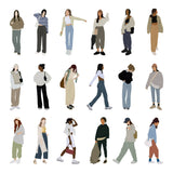 Flat Vector Urban Women Cutouts (18 Figures)