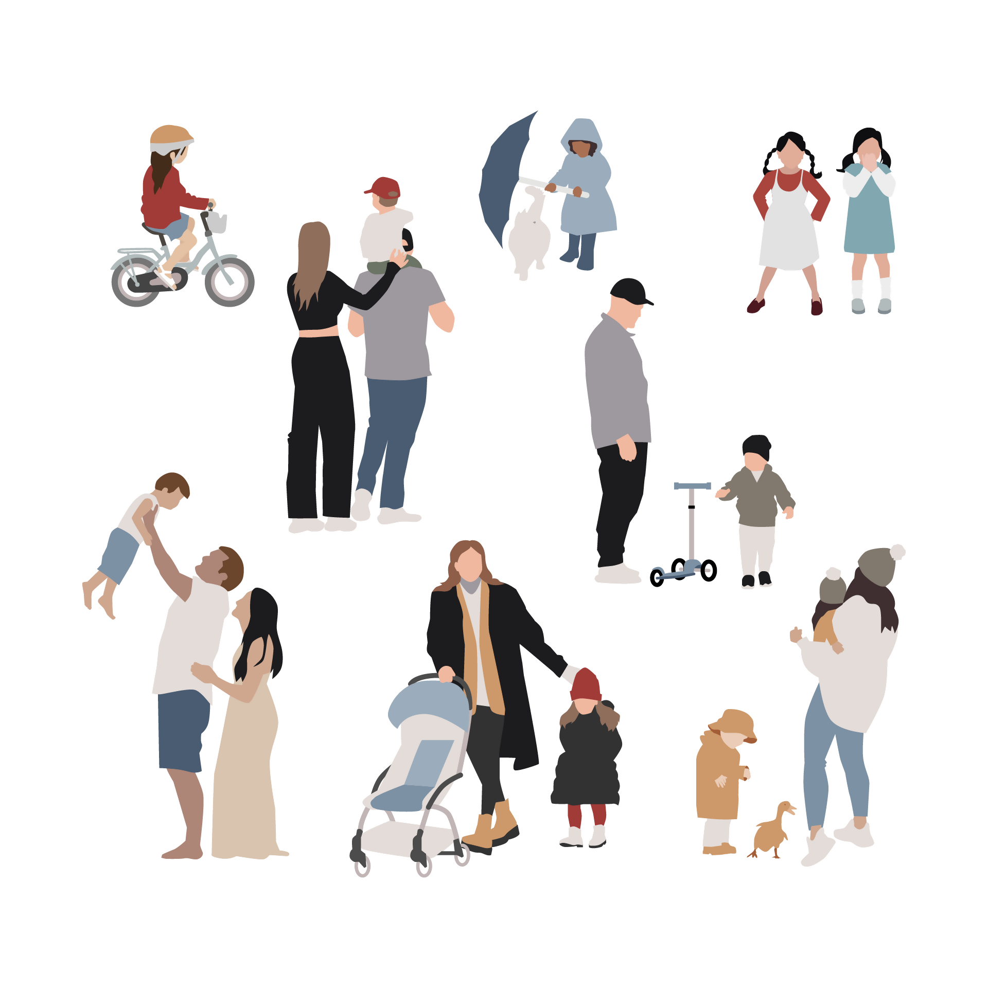 Family Cutout Pack — cutout pack for architectural visualisation, preview 1 of 4