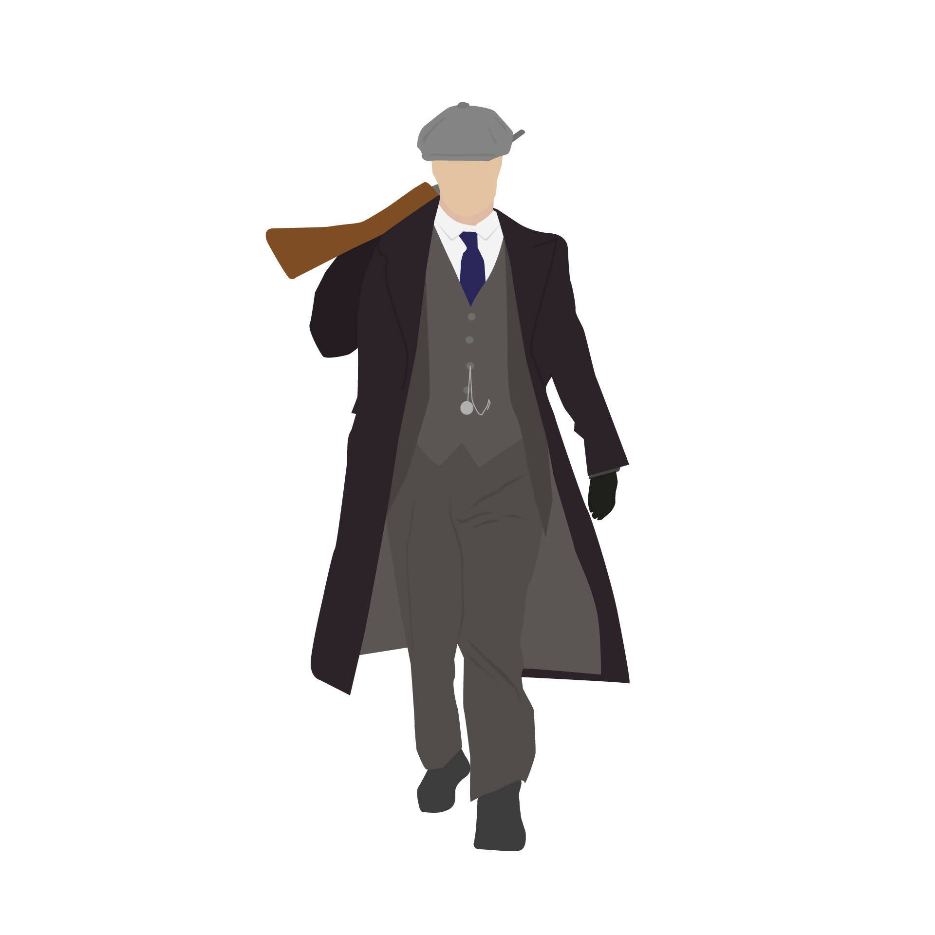 Flat Vector 1920s Gangsters — cutout pack for architectural visualisation, preview 3 of 5