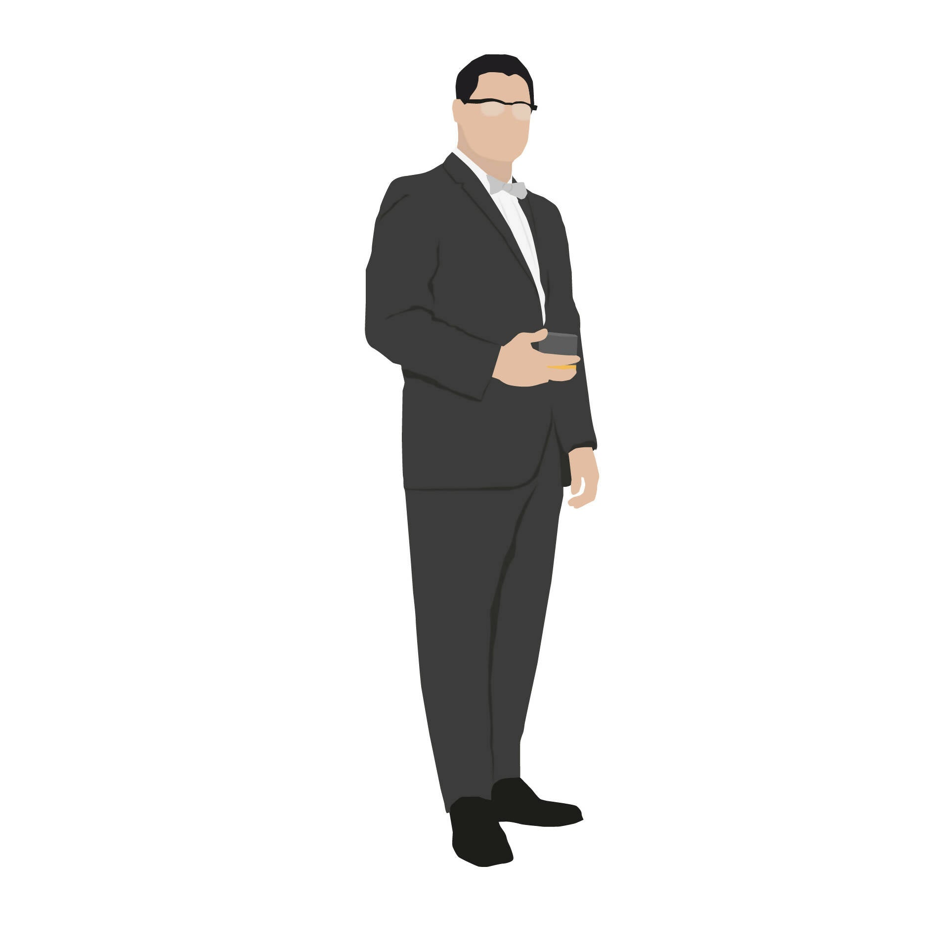 Flat Vector 1950s Ad Men — cutout pack for architectural visualisation, preview 2 of 5