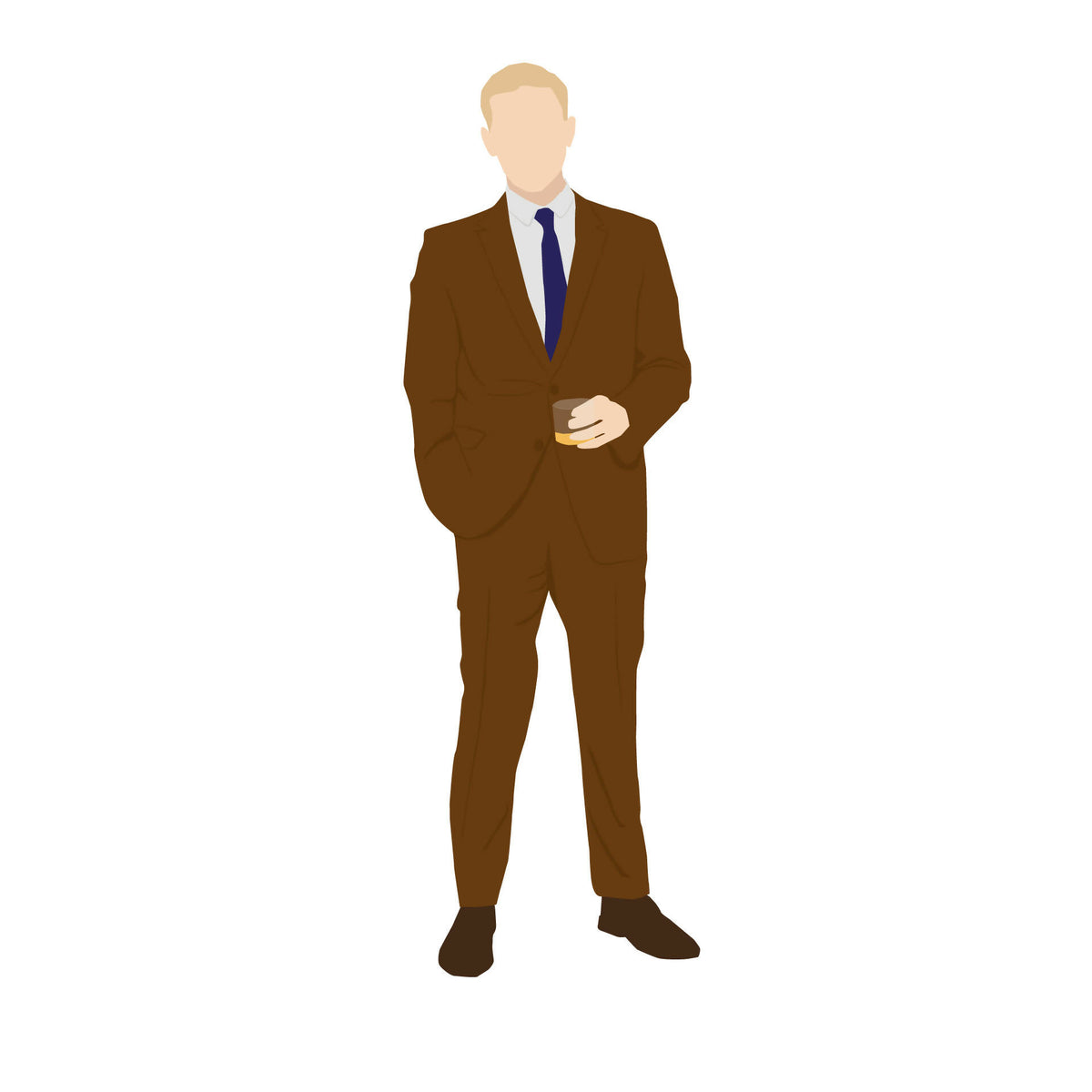Flat Vector 1950s Ad Men — cutout pack for architectural visualisation, preview 3 of 5