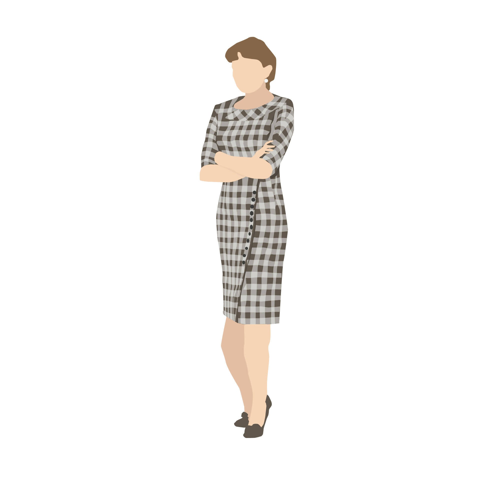 Flat Vector 1950s Ad Men — cutout pack for architectural visualisation, preview 5 of 5