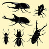 Flat Vector Beetles — cutout pack for architectural visualisation