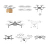Flat Vector Drones — cutout pack for architectural visualisation, preview 1 of 2