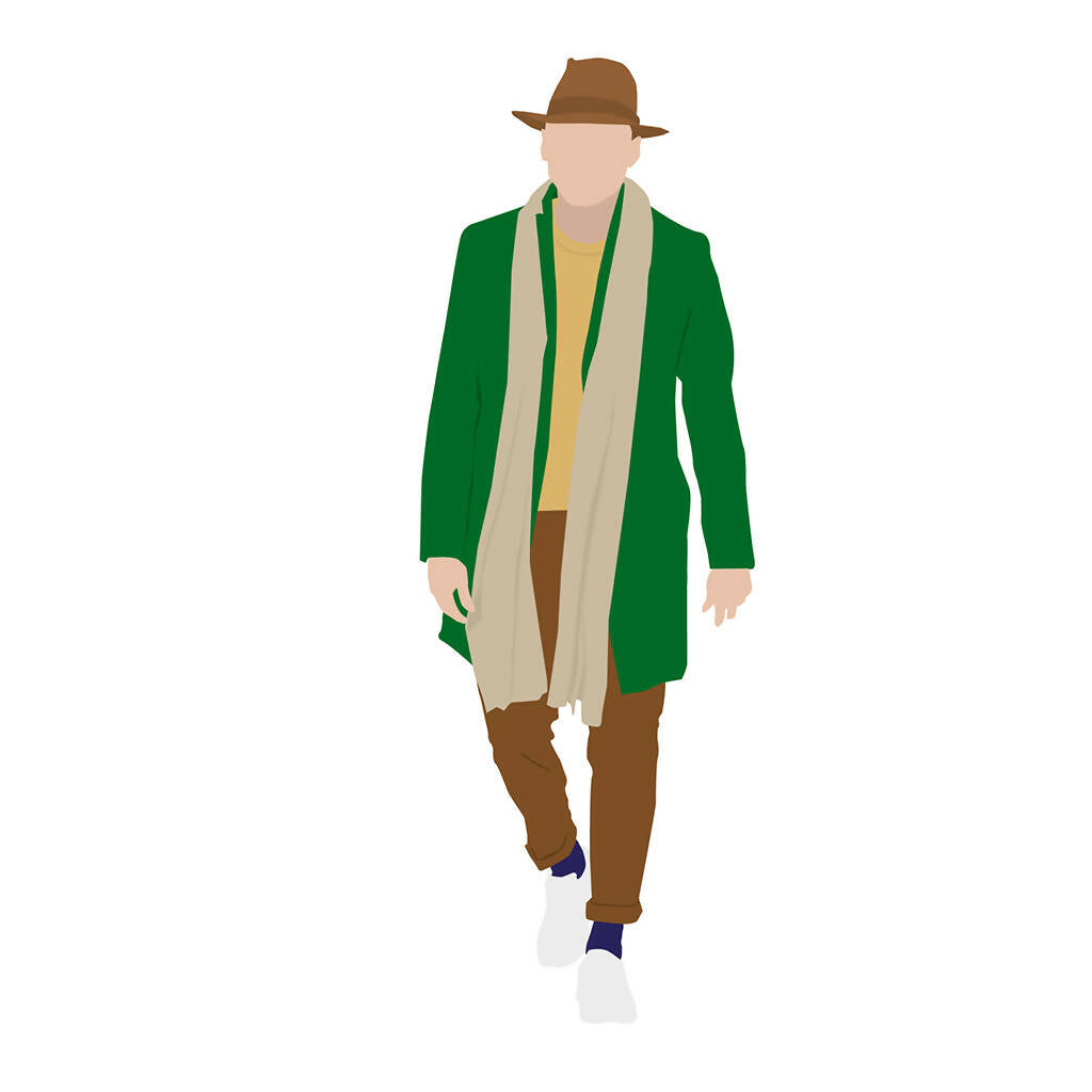 Flat Vector Fall Streetwear People — cutout pack for architectural visualisation, preview 3 of 5