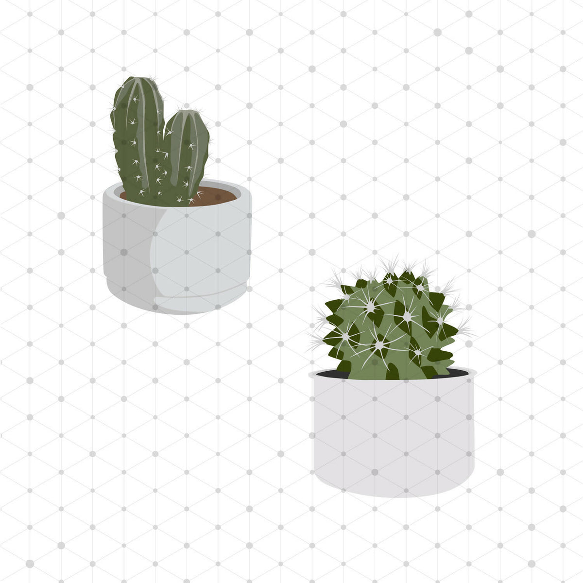 Flat Vector Indoor Plants (32 Vectors & PNGs) — cutout pack for architectural visualisation, preview 5 of 5
