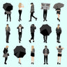 Flat Vector Not So Mysterious People — cutout pack for architectural visualisation