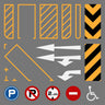 Flat Vector Parking Lot Signs — cutout pack for architectural visualisation