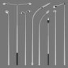 Flat Vector Roadway Lights — cutout pack for architectural visualisation