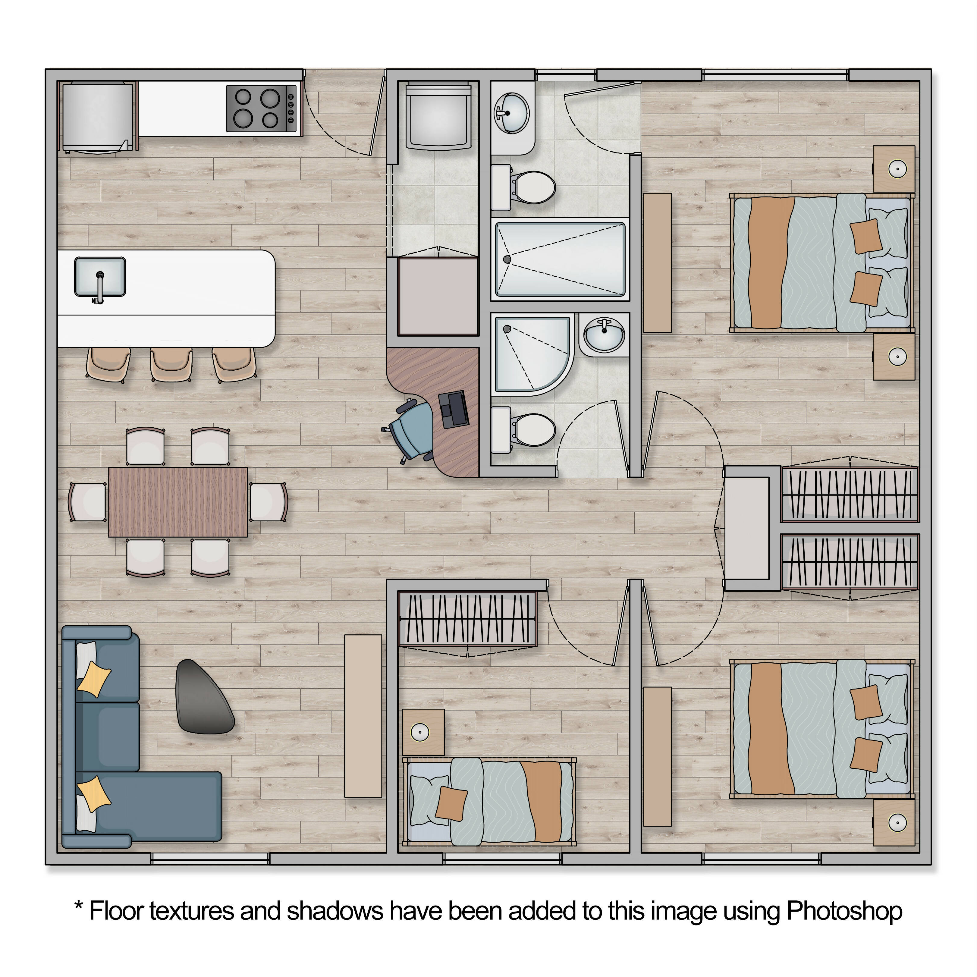 Floor Plan Apartment 1 – CAD Bundle — CAD block set for architectural drawings, preview 3 of 5