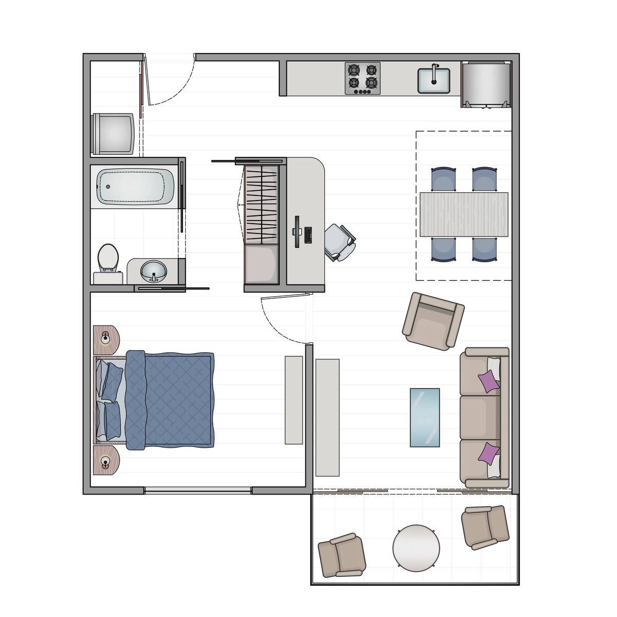 Floor Plan Apartment 2 – CAD Bundle — CAD block set for architectural drawings, preview 2 of 5