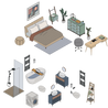 Axonometric Home Furniture Cutout Pack