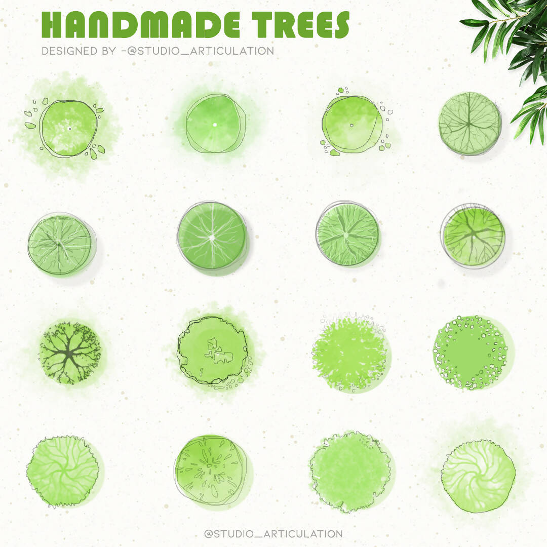 Handmade Tree Plan Vol 2 — brush set for architectural drawings, preview 2 of 2