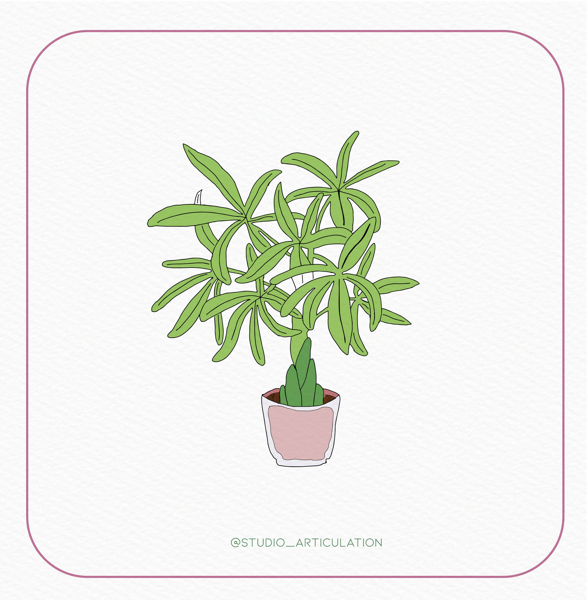 Handmade Vector Indoor Plants — cutout pack for architectural visualisation, preview 3 of 7
