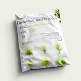 Handmade Watercolour Trees