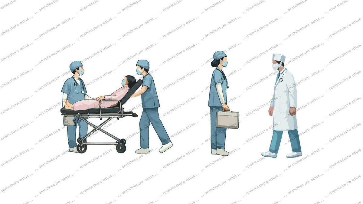 Hospital Pack - 01 — cutout pack for architectural visualisation, preview 3 of 4