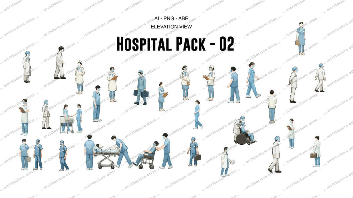 Hospital Pack - 02 — cutout pack for architectural visualisation, preview 2 of 4