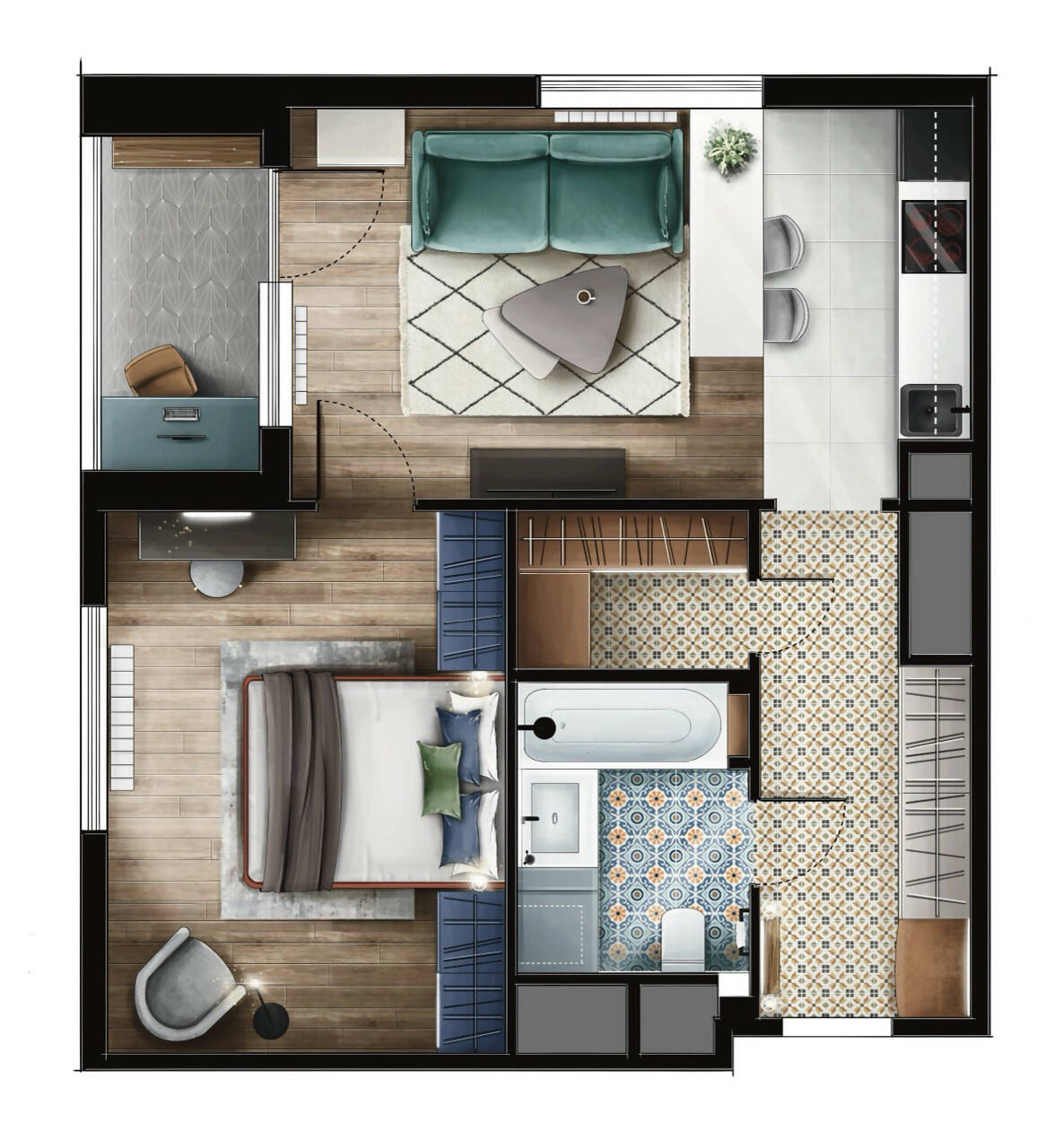 How to Create a Spectacular 2D Sketch Plan in Procreate Handbook — ebook for architects, preview 2 of 2