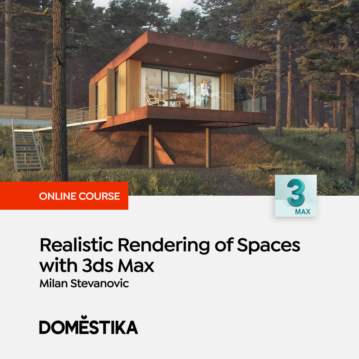 Realistic Rendering of Spaces with 3ds Max — video course for architects, preview 1 of 2